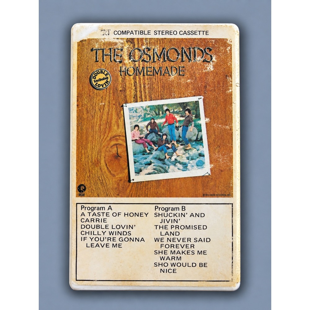 The Osmonds Homemade Cassette Tape 1971 White Good Vintage MGM 5130-4770 Tested